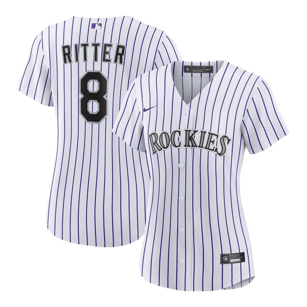 Colorado Rockies Ryan Ritter Women's Home Replica Jersey — White