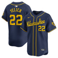 Milwaukee Brewers Christian Yelich Alternate Limited Jersey — Navy