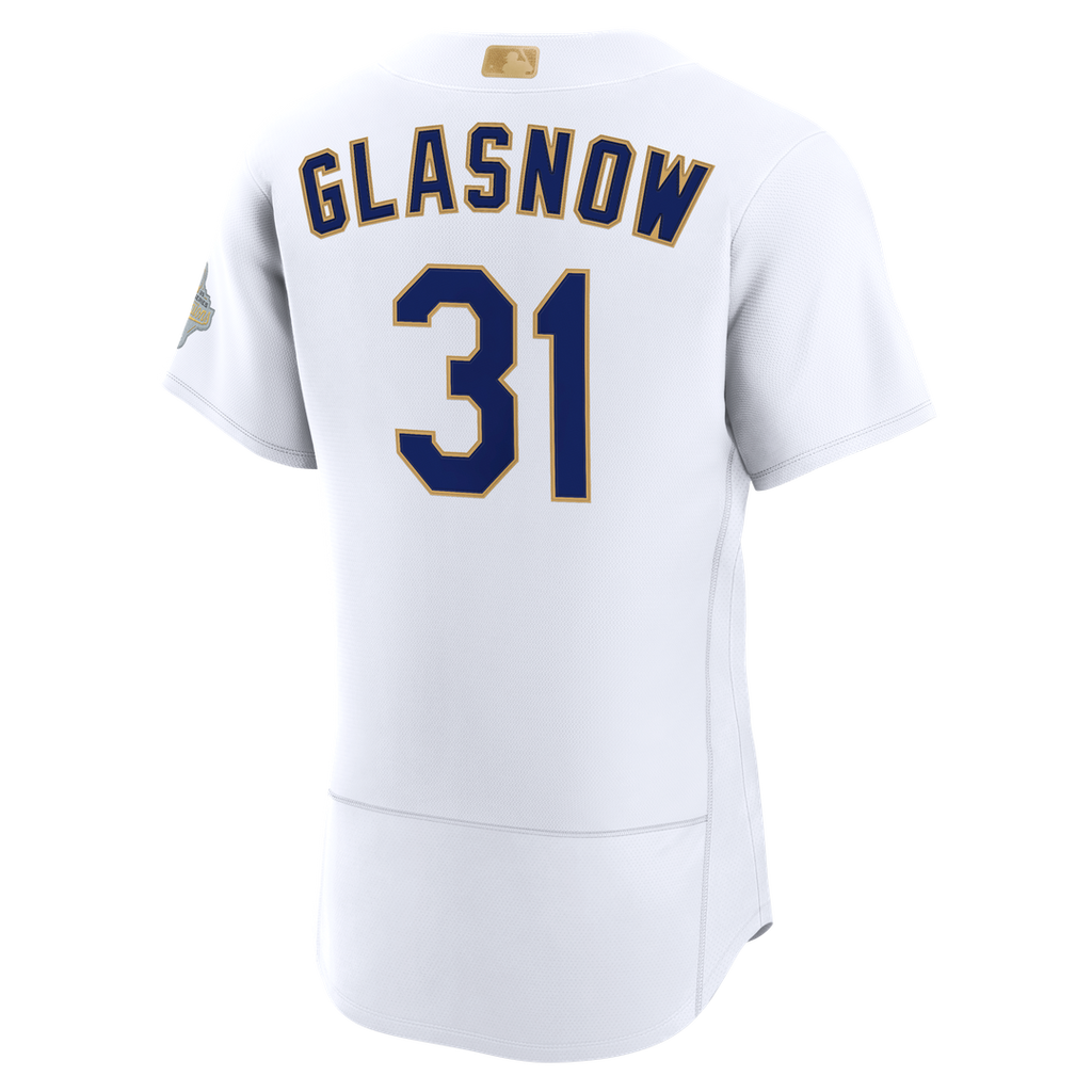 Los Angeles Dodgers Tyler Glasnow 2026 Gold Collection Authentic Jersey — White