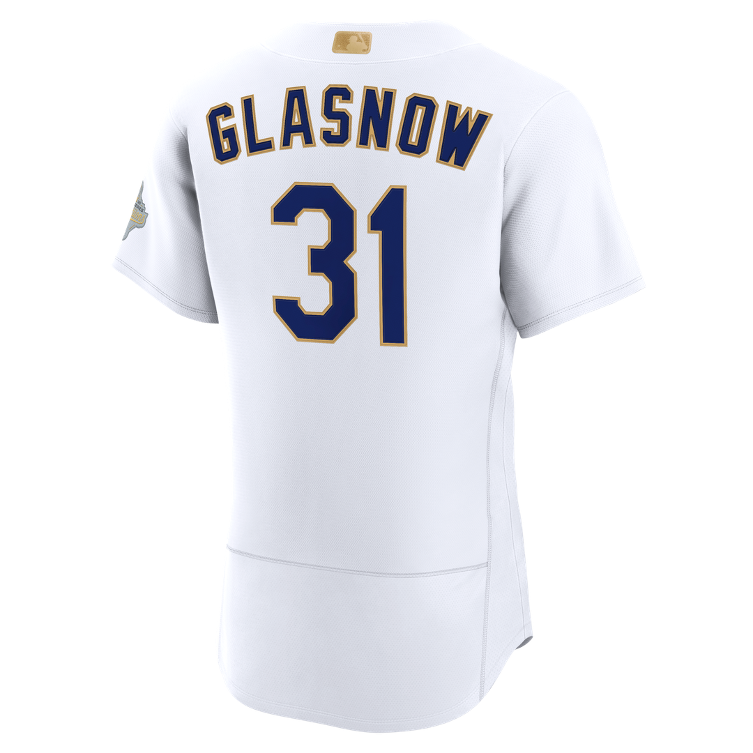 Los Angeles Dodgers Tyler Glasnow 2026 Gold Collection Authentic Jersey — White