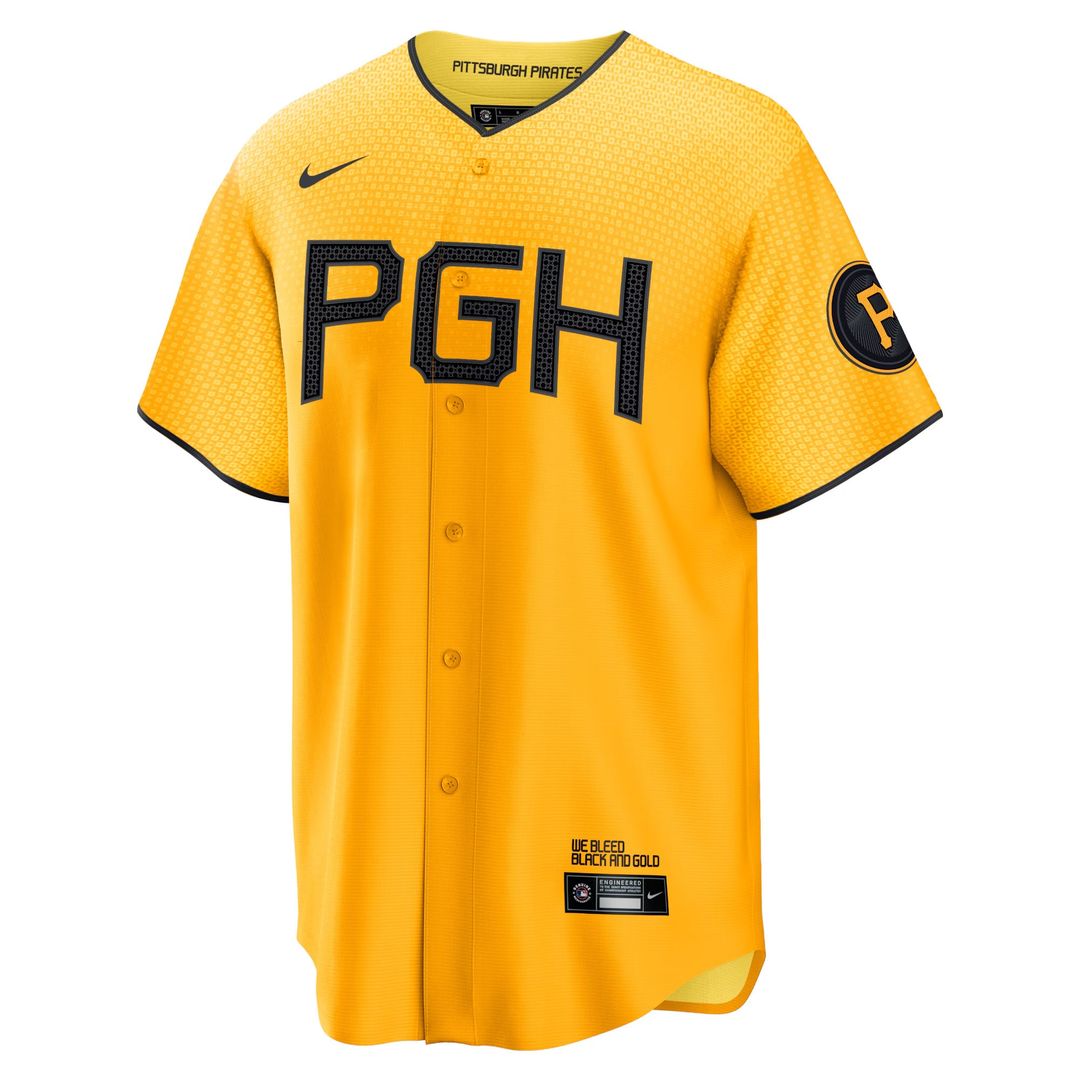 Pittsburgh Pirates City Connect Replica Jersey — Gold