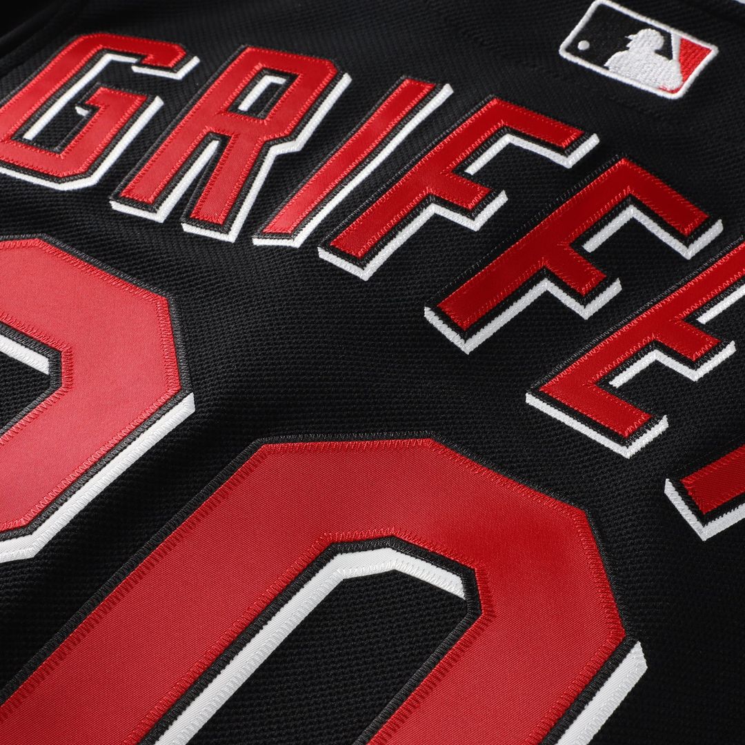 Cincinnati Reds Ken Griffey Jr. Cooperstown Authentic Mesh Batting Practice Jersey — Black
