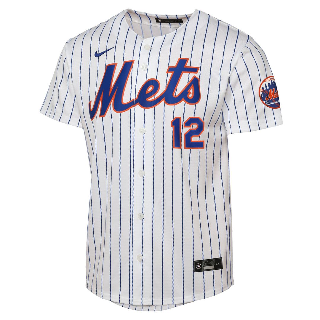 New York Mets Francisco Lindor Youth Road Stadium Jersey — Gray