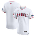Los Angeles Angels Home Elite Patch Jersey — White