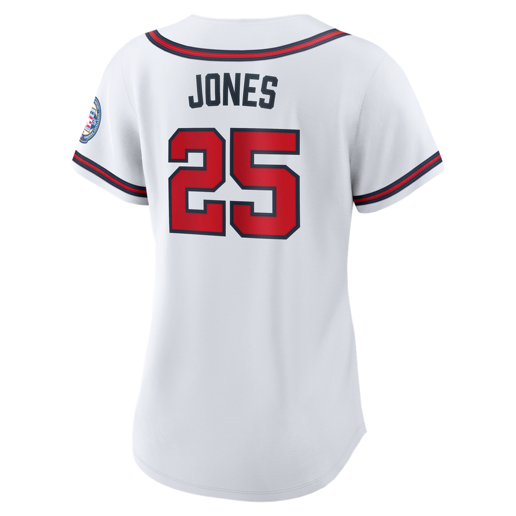 Atlanta Braves Andruw Jones Women's 2026 Baseball Hall of Fame Retired Replica Jersey — White