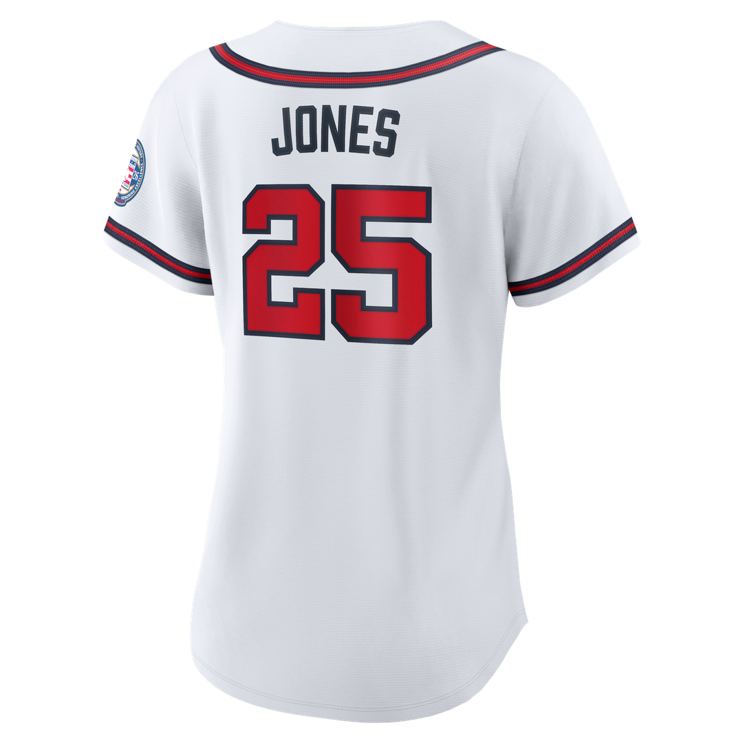 Atlanta Braves Andruw Jones Women's 2026 Baseball Hall of Fame Retired Replica Jersey — White