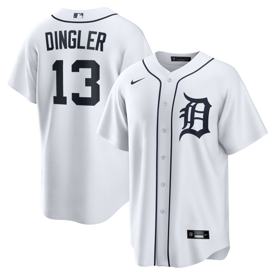 Detroit Tigers Dillon Dingler Home Replica Jersey — White