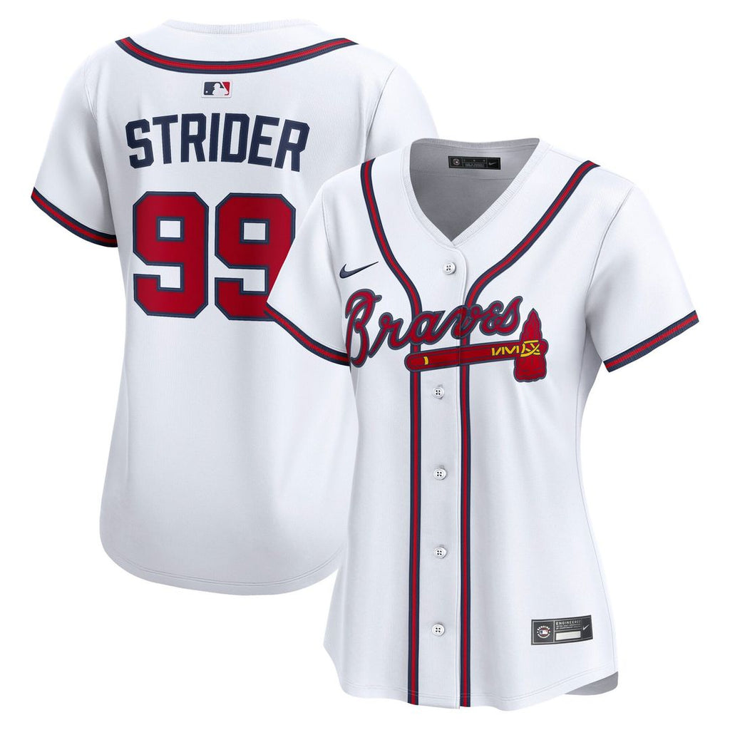 Atlanta Braves Spencer Strider Women's Home Limited Jersey — White