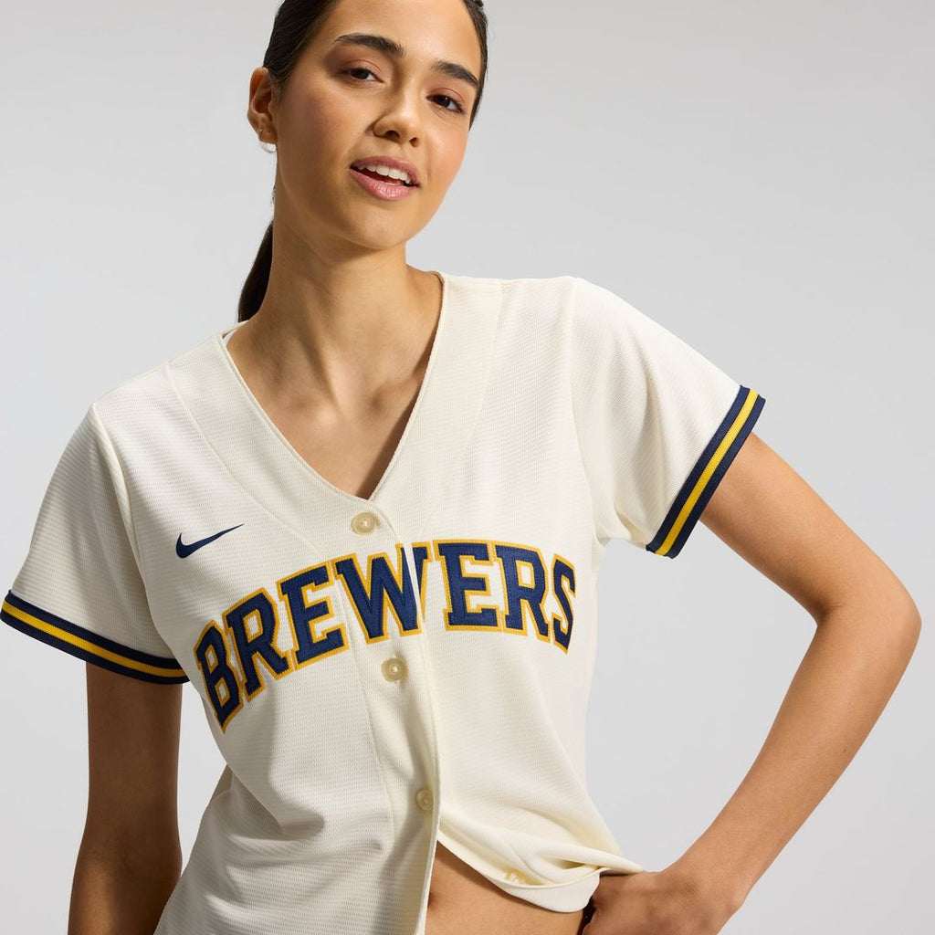 Milwaukee Brewers Sal Frelick Women's Home Replica Jersey — Cream