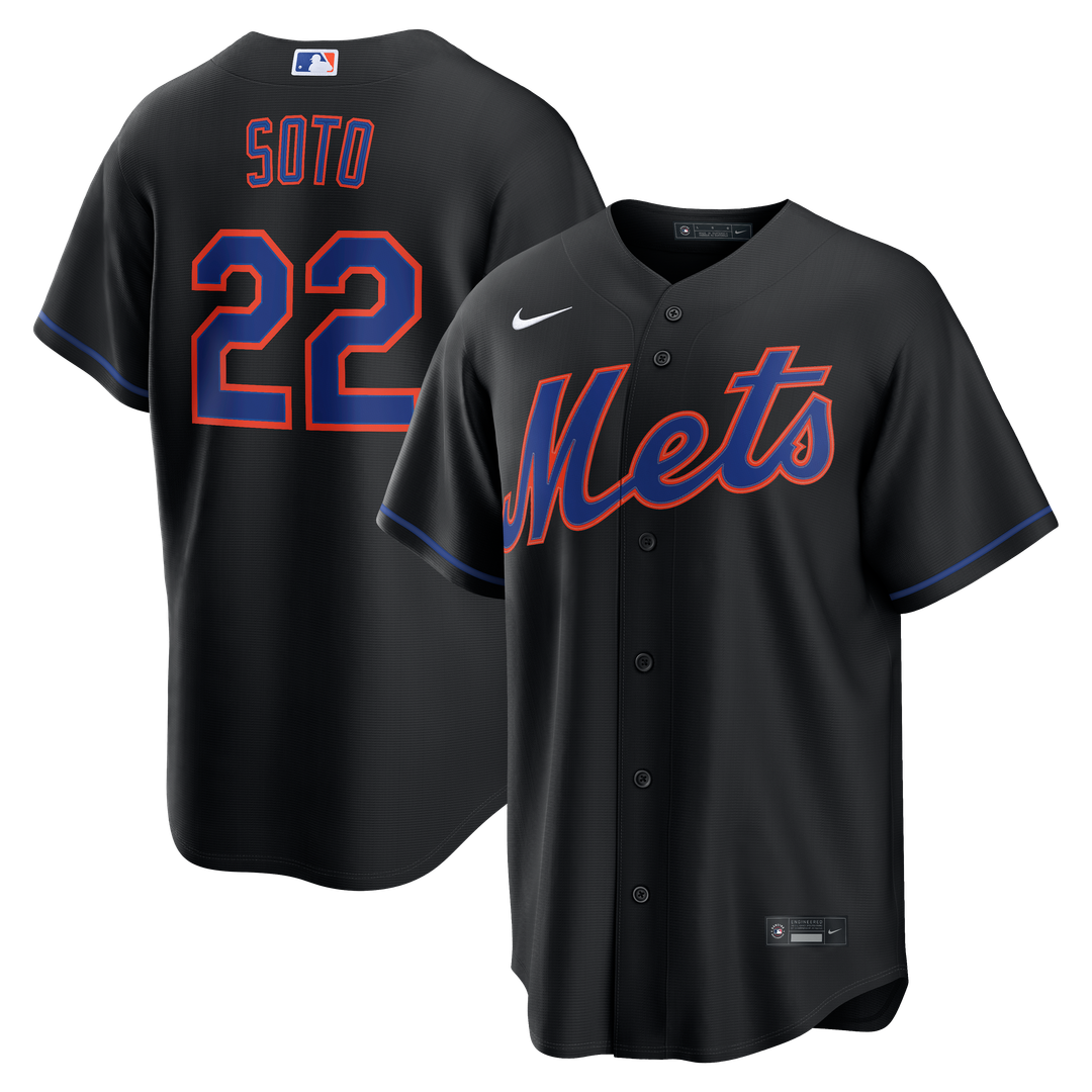 New York Mets Juan Soto Alternate Replica Jersey — Black