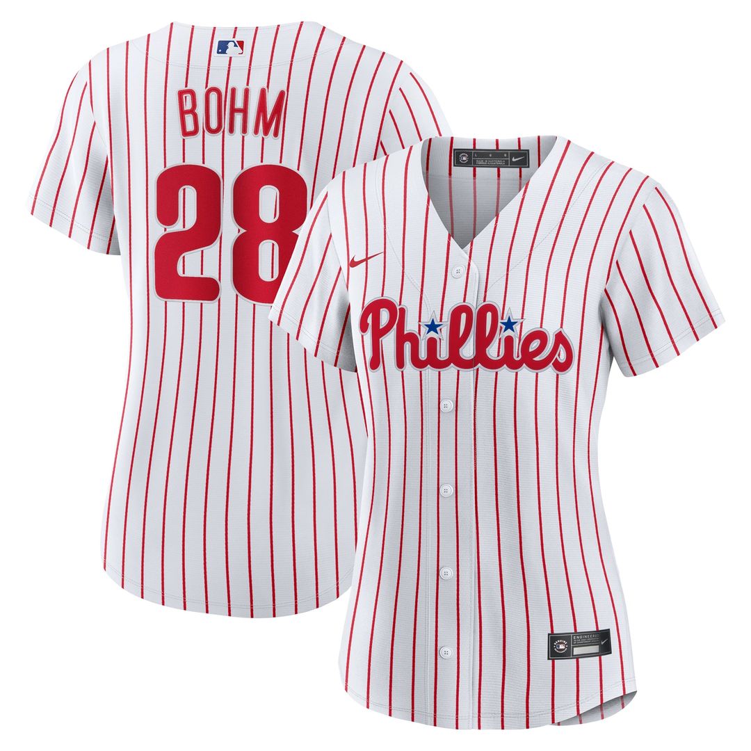 Philadelphia Phillies Alec Bohm Women's Home Replica Jersey — White
