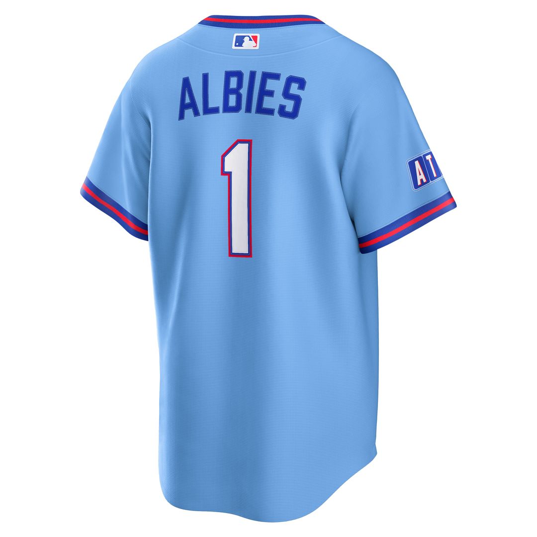 Atlanta Braves Ozzie Albies 2026 City Connect Stadium Jersey — Powder Blue