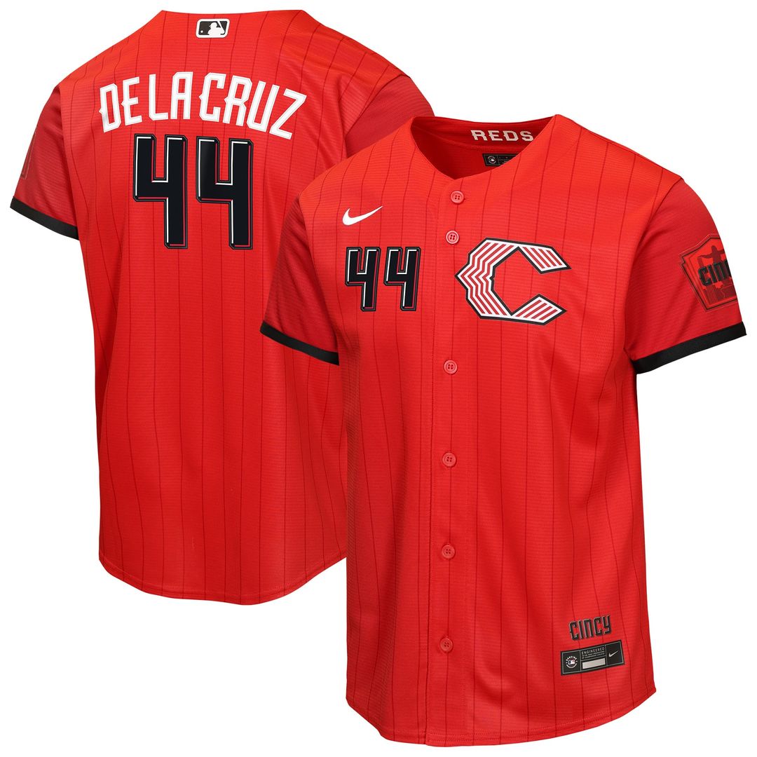 Cincinnati Reds Elly De La Cruz Youth 2026 City Connect Stadium Jersey — Red