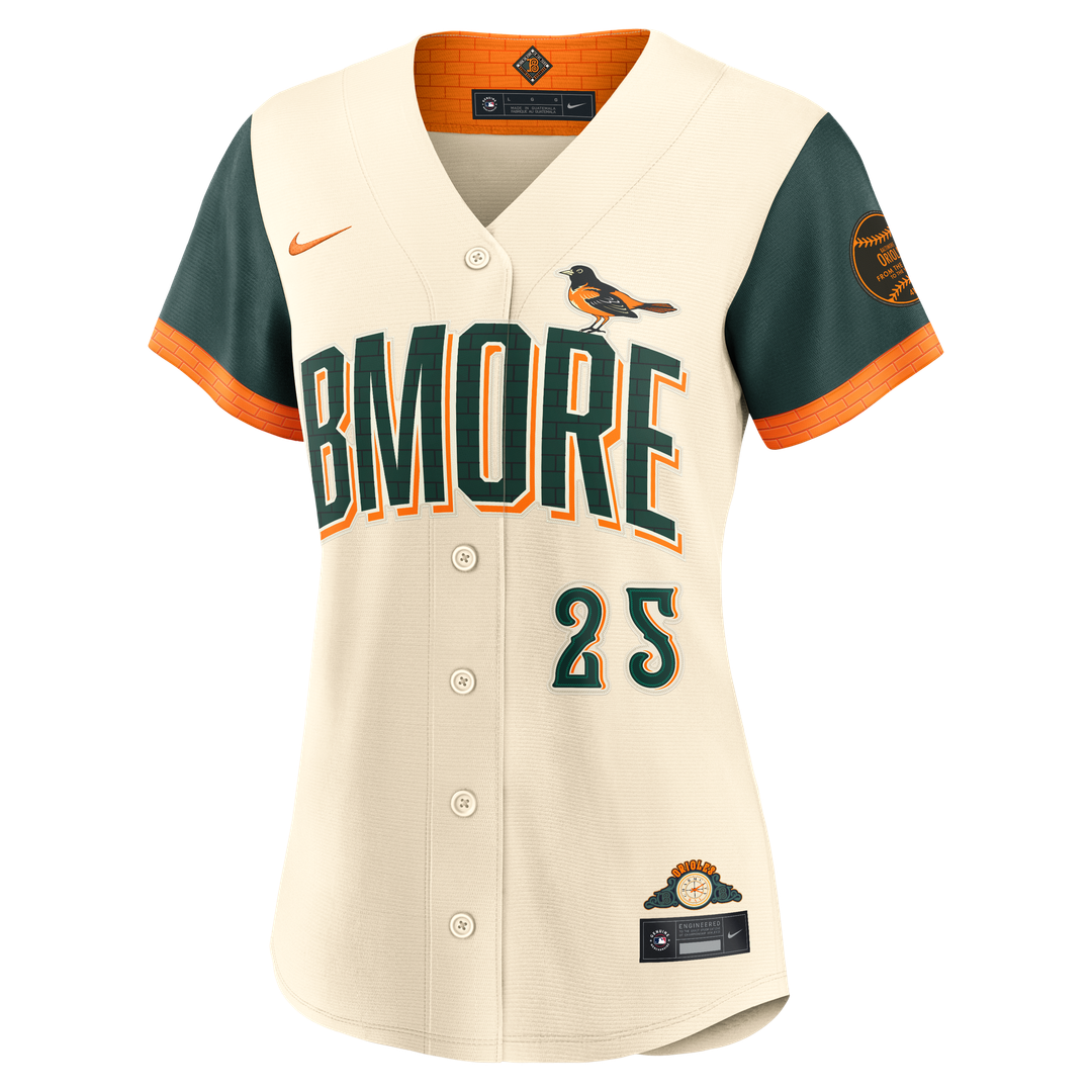Baltimore Orioles Pete Alonso Women's 2026 City Connect Stadium Jersey — Cream