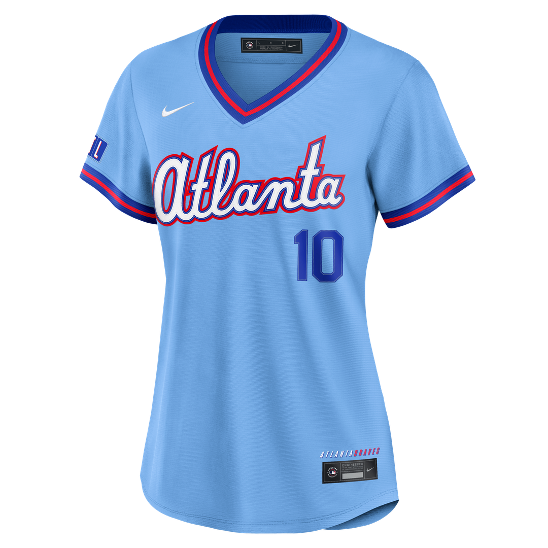 Atlanta Braves Chipper Jones Women's 2026 City Connect Stadium Jersey — Powder Blue