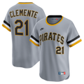 Pittsburgh Pirates Roberto Clemente Throwback Cooperstown Limited Jersey — Gray