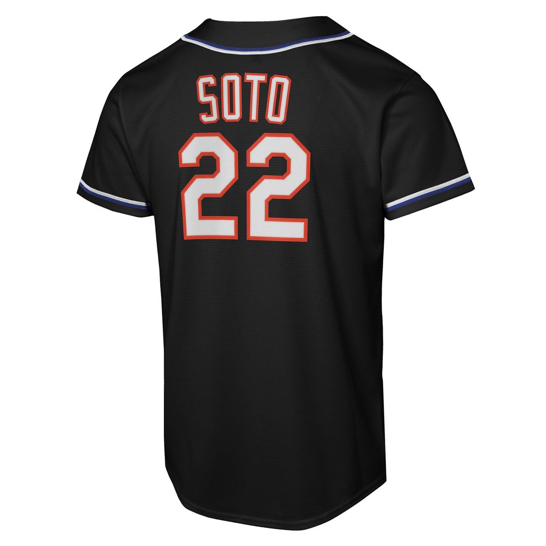 New York Mets Juan Soto Youth Fashion Replica Jersey — Black