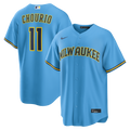 Milwaukee Brewers Jackson Chourio Road Replica Jersey — Light Blue