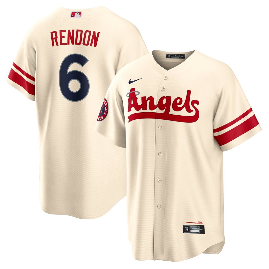 Los Angeles Angels Anthony Rendon City Connect Replica Jersey — Cream