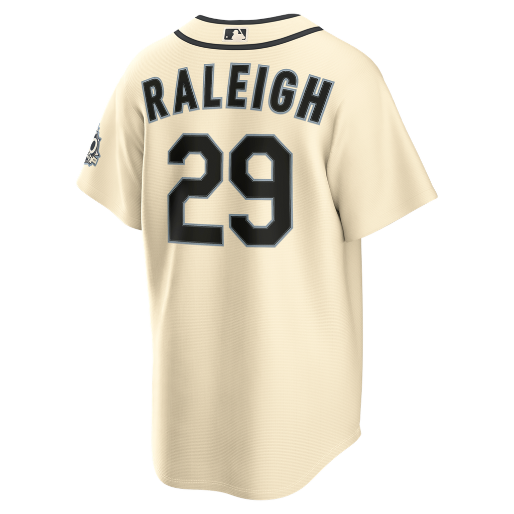 Seattle Mariners Cal Raleigh Alternate 50th Season Patch Stadium Jersey — Teal