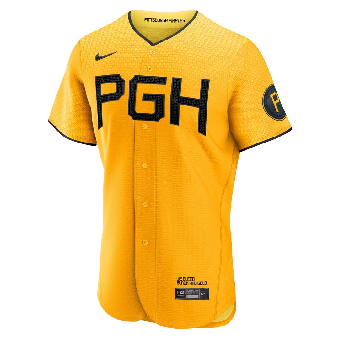 Pittsburgh Pirates Roberto Clemente City Connect Authentic Player Jersey — Gold