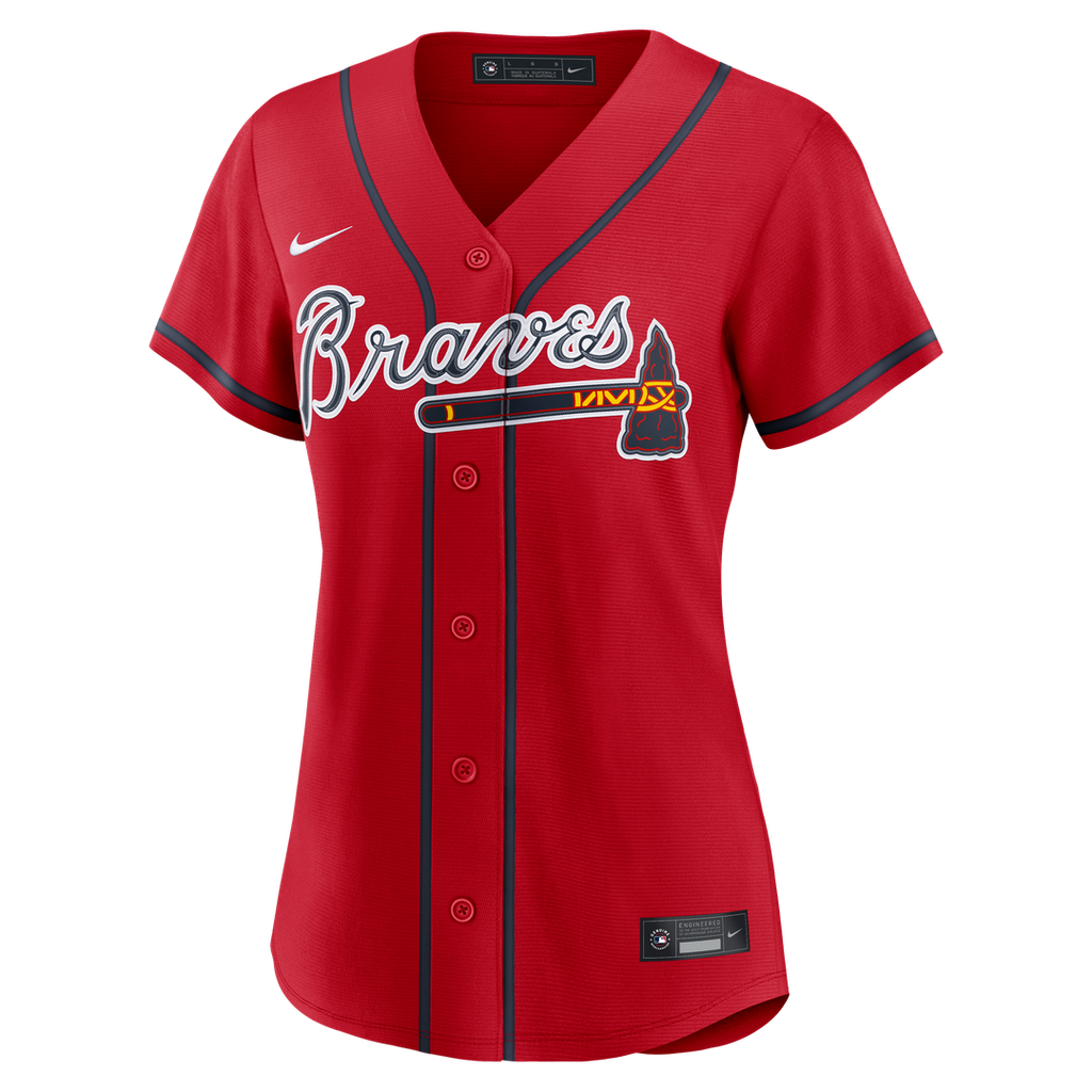 Atlanta Braves Ronald Acuña Jr. Women's Alternate Replica Jersey — Navy