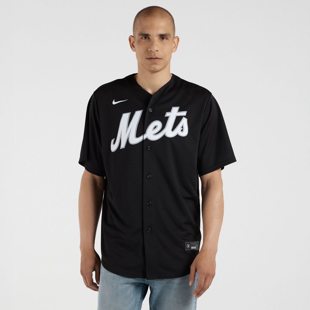 New York Mets Francisco Lindor Replica Jersey — Black
