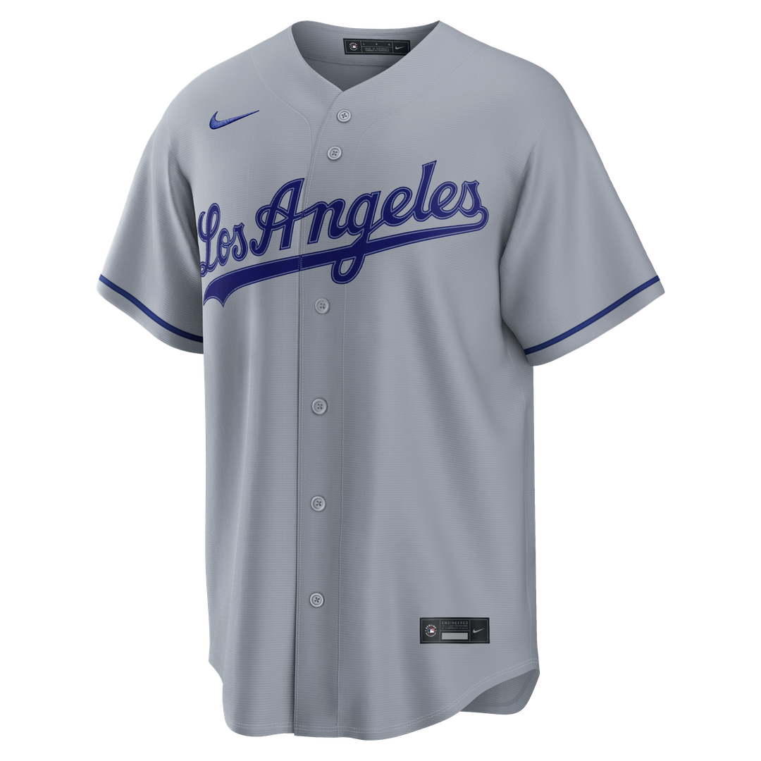 Los Angeles Dodgers Kyle Tucker Road Replica Jersey — Gray