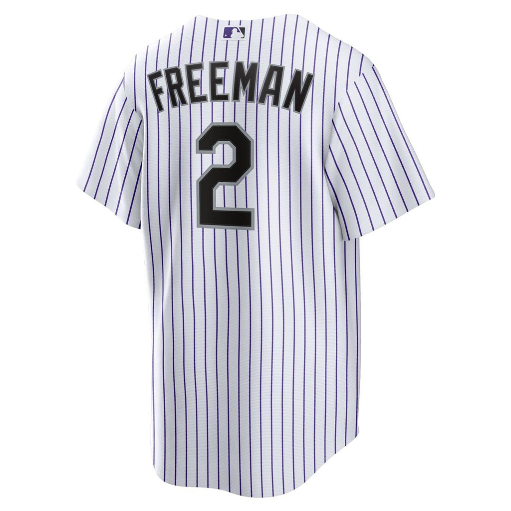 Colorado Rockies Tyler Freeman Home Replica Jersey — White