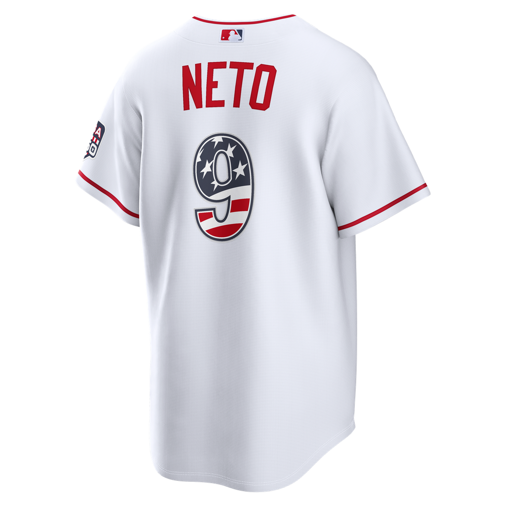 Los Angeles Angels Zach Neto USA 250 Fourth of July Stadium Jersey — White