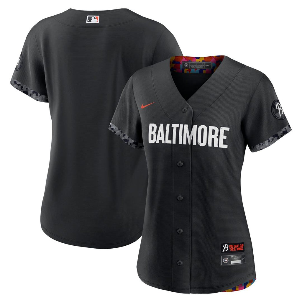 Baltimore Orioles Women's City Connect Replica Jersey — Black