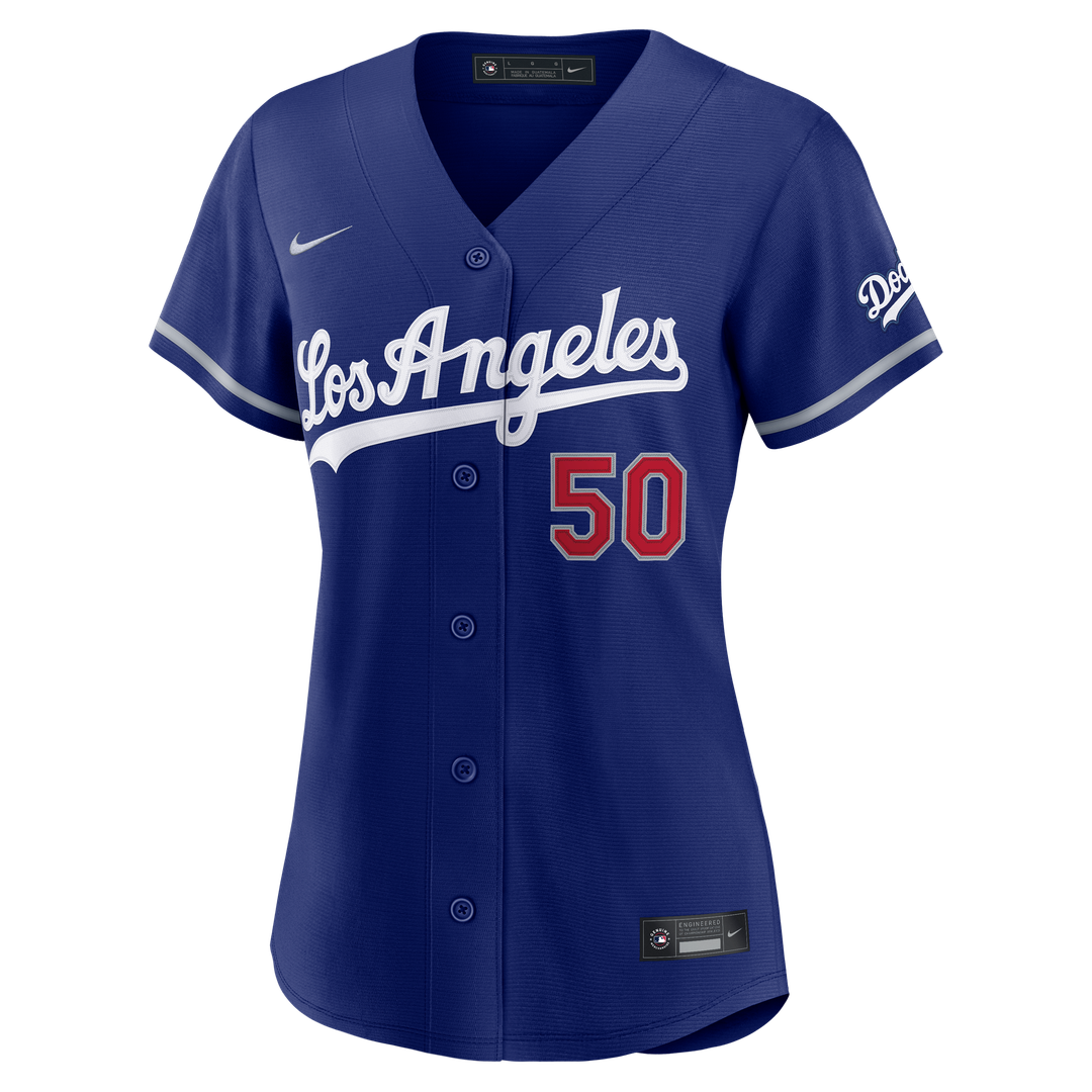Los Angeles Dodgers Mookie Betts Women's Alternate Stadium Jersey — Royal