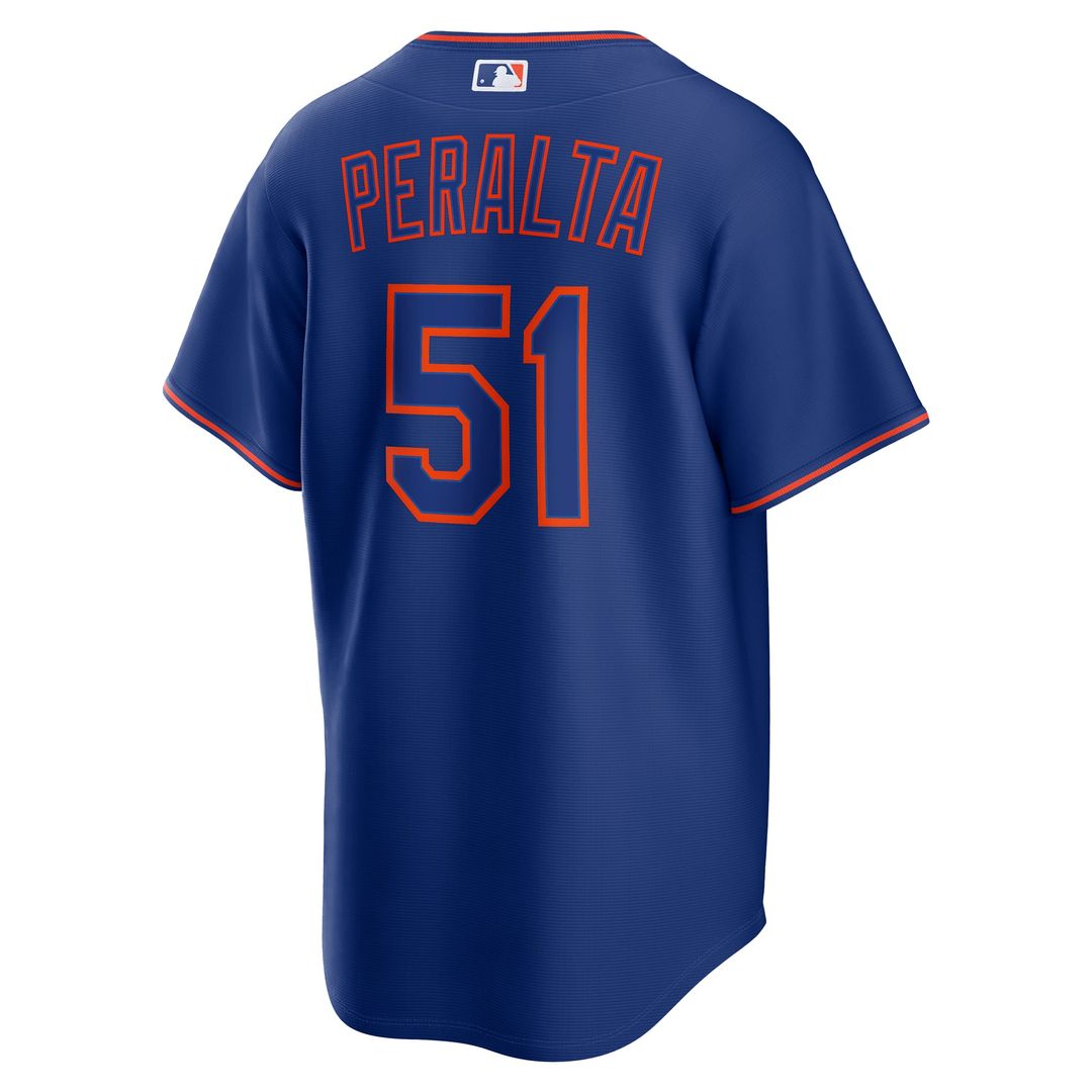 New York Mets Freddy Peralta Alternate Replica Jersey — Royal