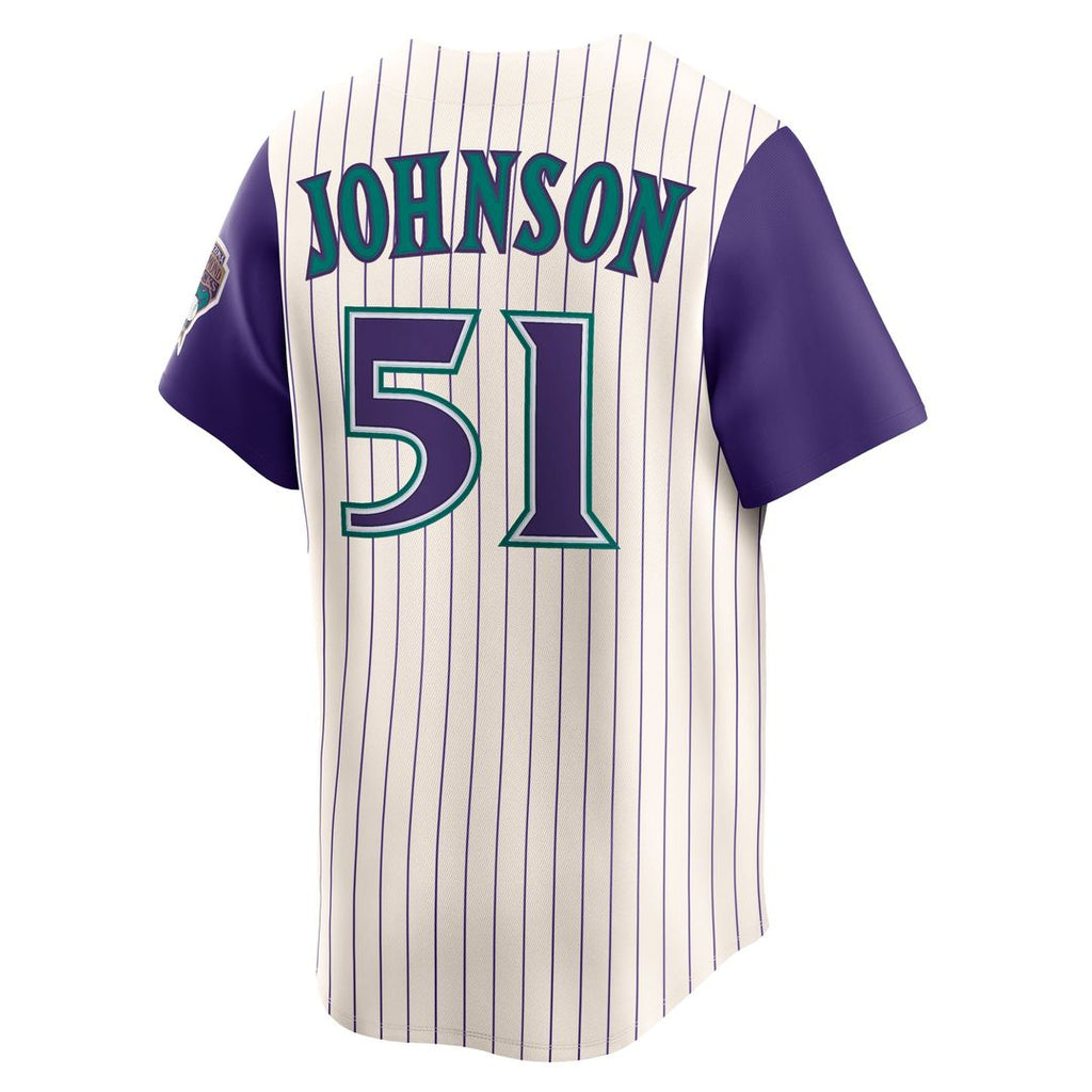 Arizona Diamondbacks Randy Johnson Throwback Cooperstown Limited Jersey — Cream