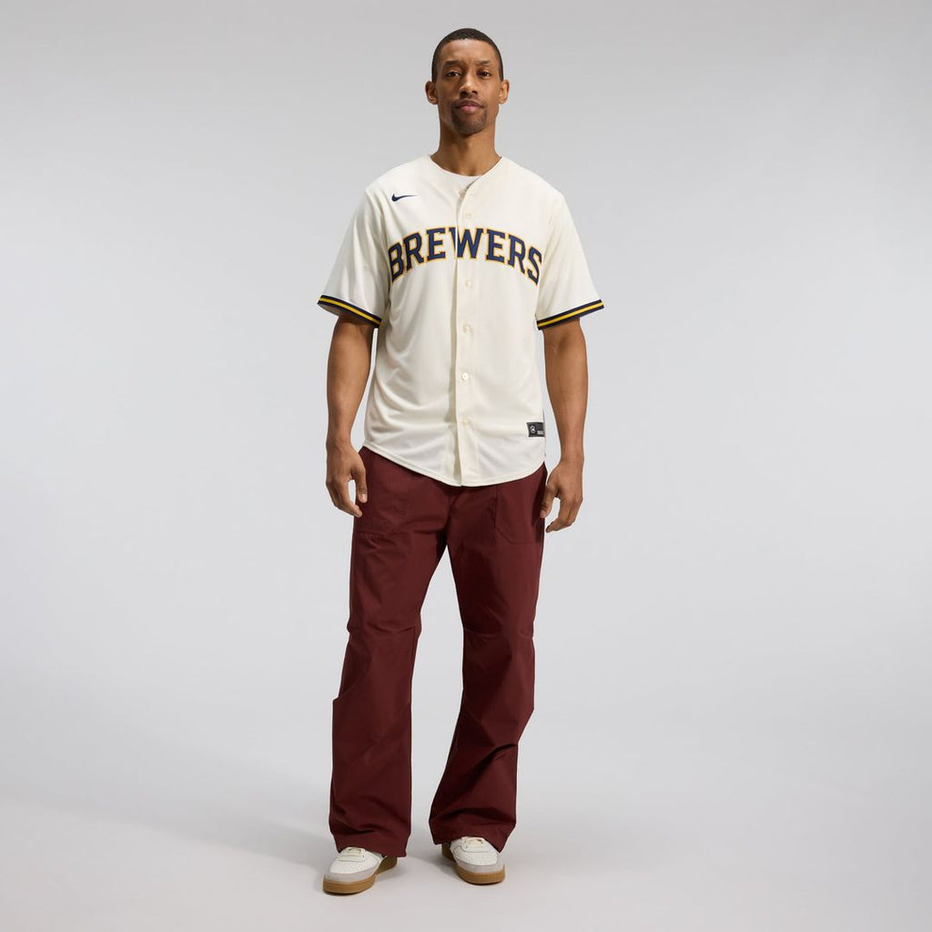 Milwaukee Brewers Home Replica Team Jersey — Cream