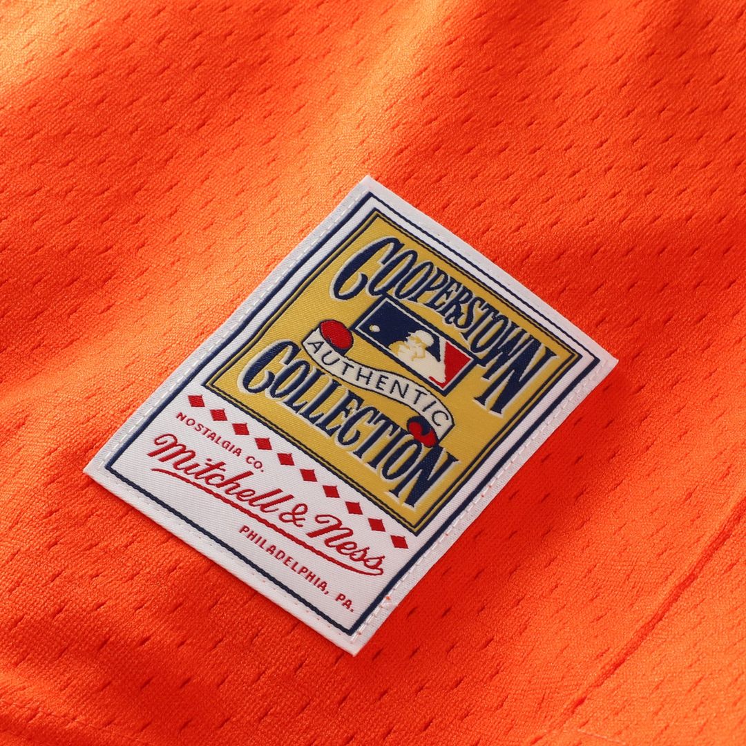 Detroit Tigers Kirk Gibson Cooperstown Mesh Batting Practice Button-Up Jersey — Orange