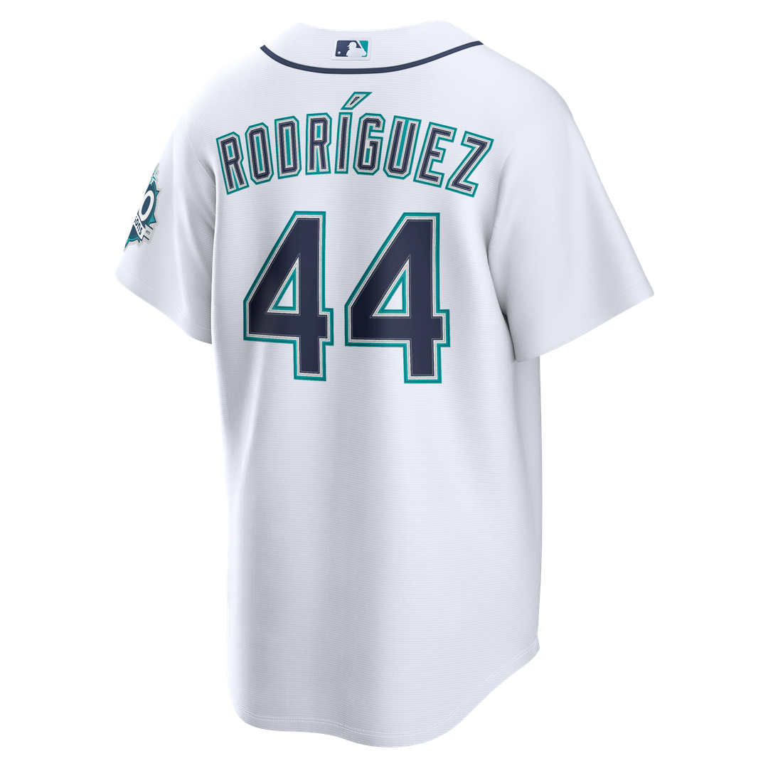 Seattle Mariners Julio Rodríguez Alternate Stadium 50th Season Patch Jersey — Teal