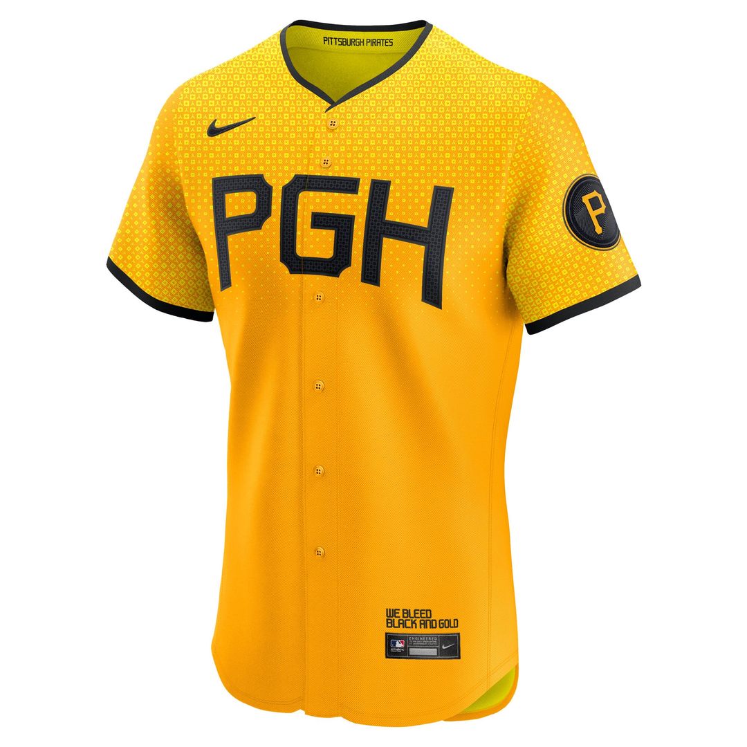 Pittsburgh Pirates City Connect Elite Jersey — Gold