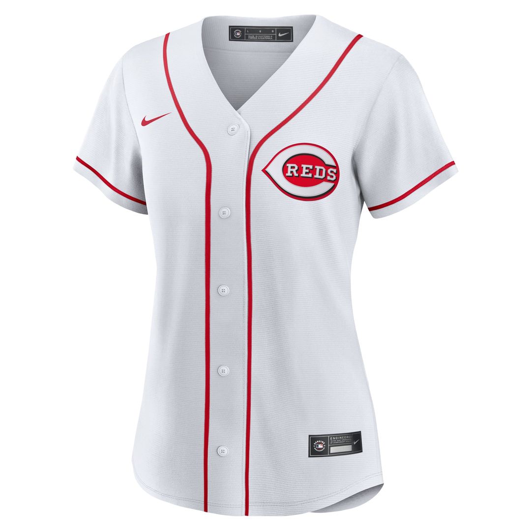 Cincinnati Reds Hunter Greene Women's Home Replica Jersey — White