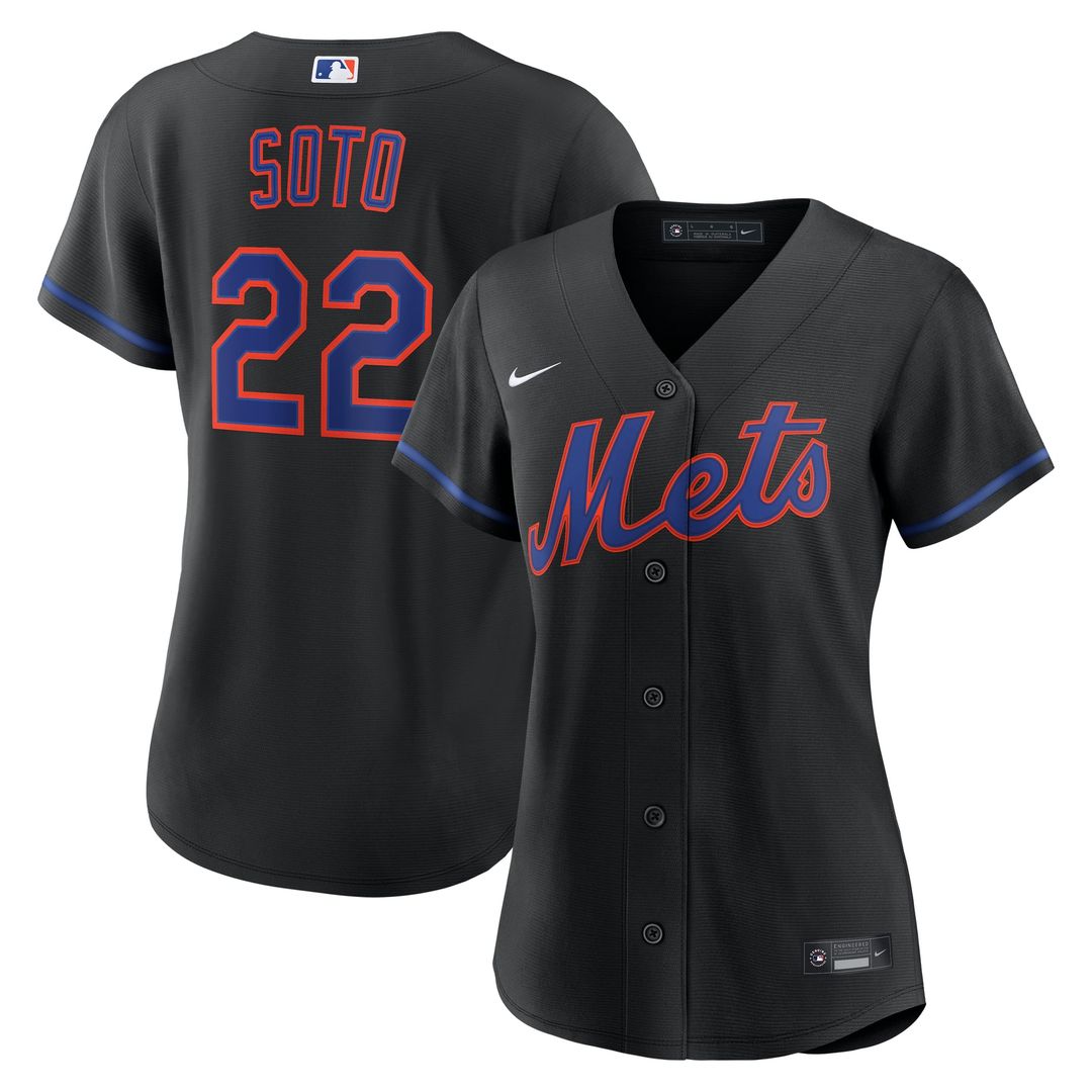 New York Mets Juan Soto Women's Alternate Replica Jersey — Black
