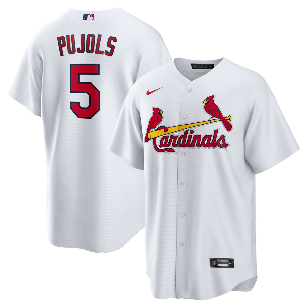 St. Louis Cardinals Albert Pujols Home Retired Replica Jersey — White