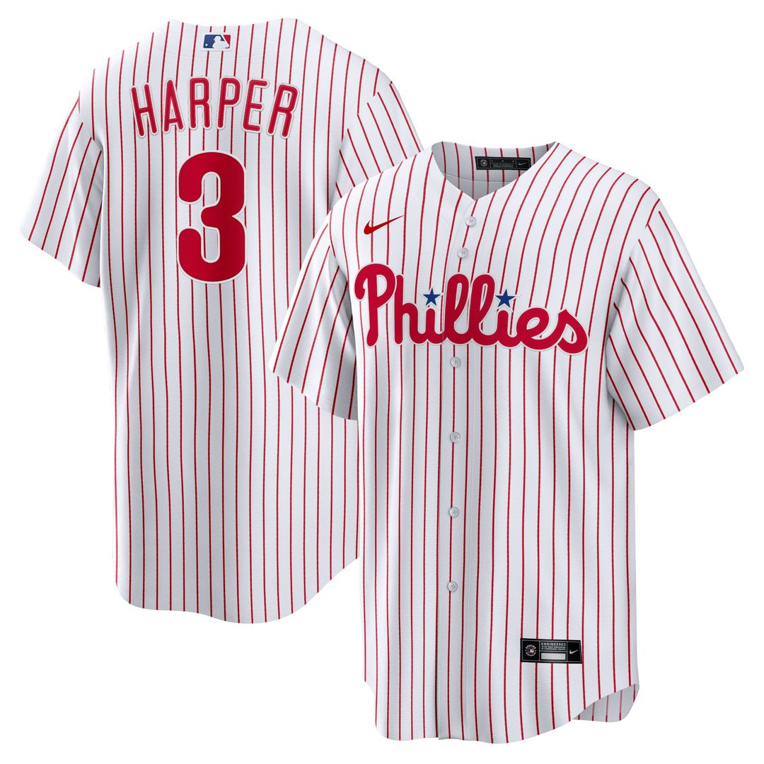 Philadelphia Phillies Bryce Harper Home Replica Player Name Jersey — White