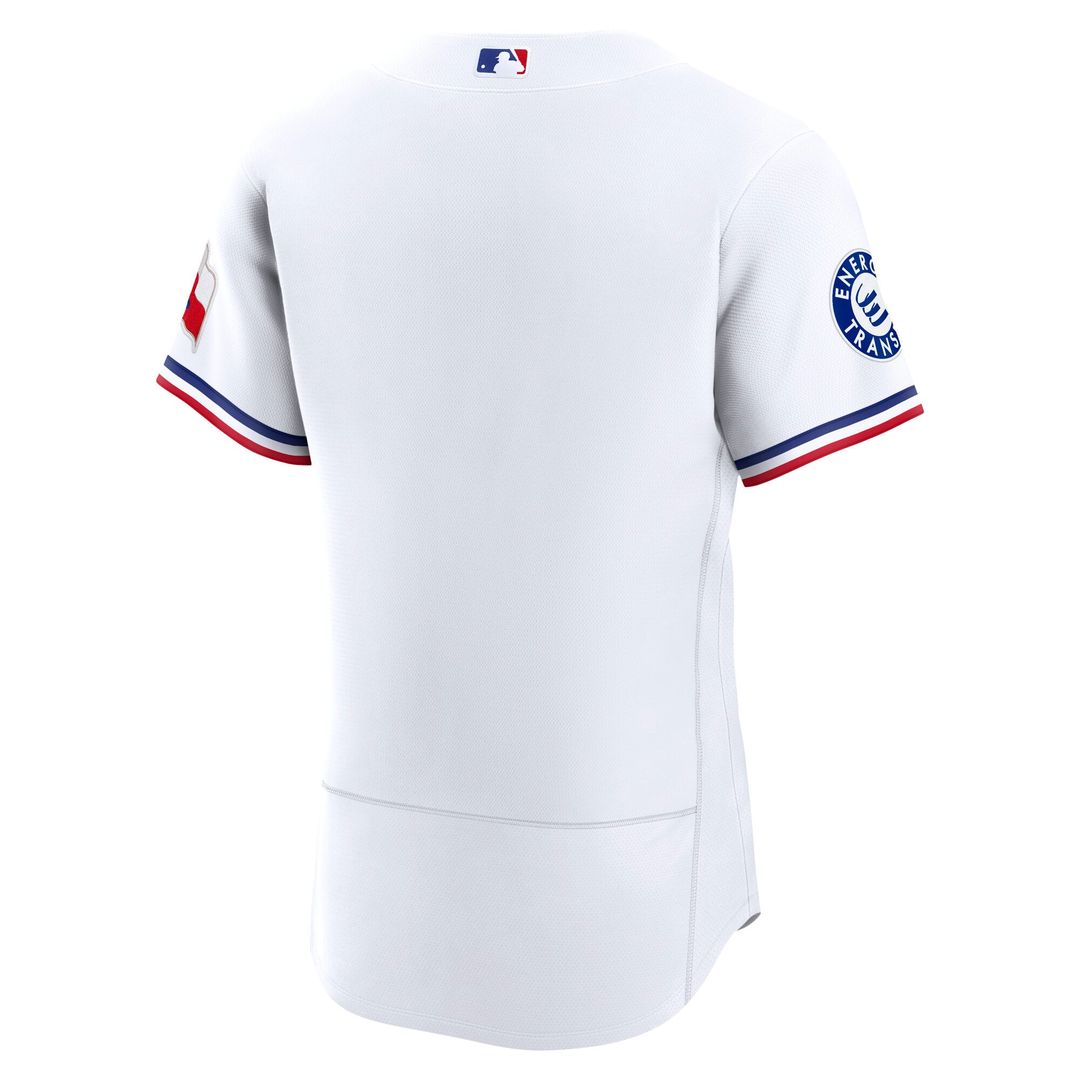 Texas Rangers Home Sponsor Patch Authentic Jersey — White