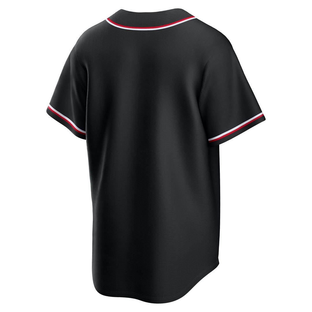 Cincinnati Reds Fashion Replica Black Out Jersey