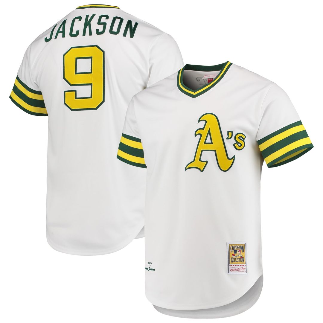 Athletics Reggie Jackson 1972 Cooperstown Authentic Jersey — White