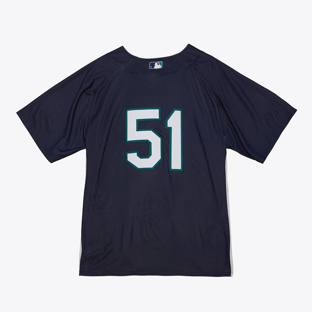 Seattle Mariners Ichiro Suzuki Big & Tall Cooperstown Mesh Batting Practice Jersey — Navy