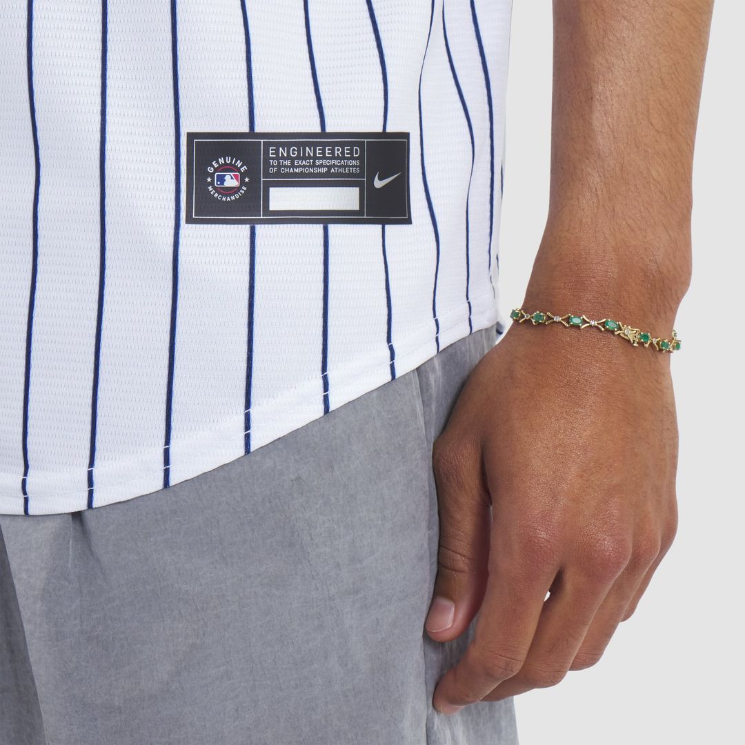 New York Yankees CC Sabathia 2025 Baseball Hall of Fame Name & Number Retired Replica Jersey — White