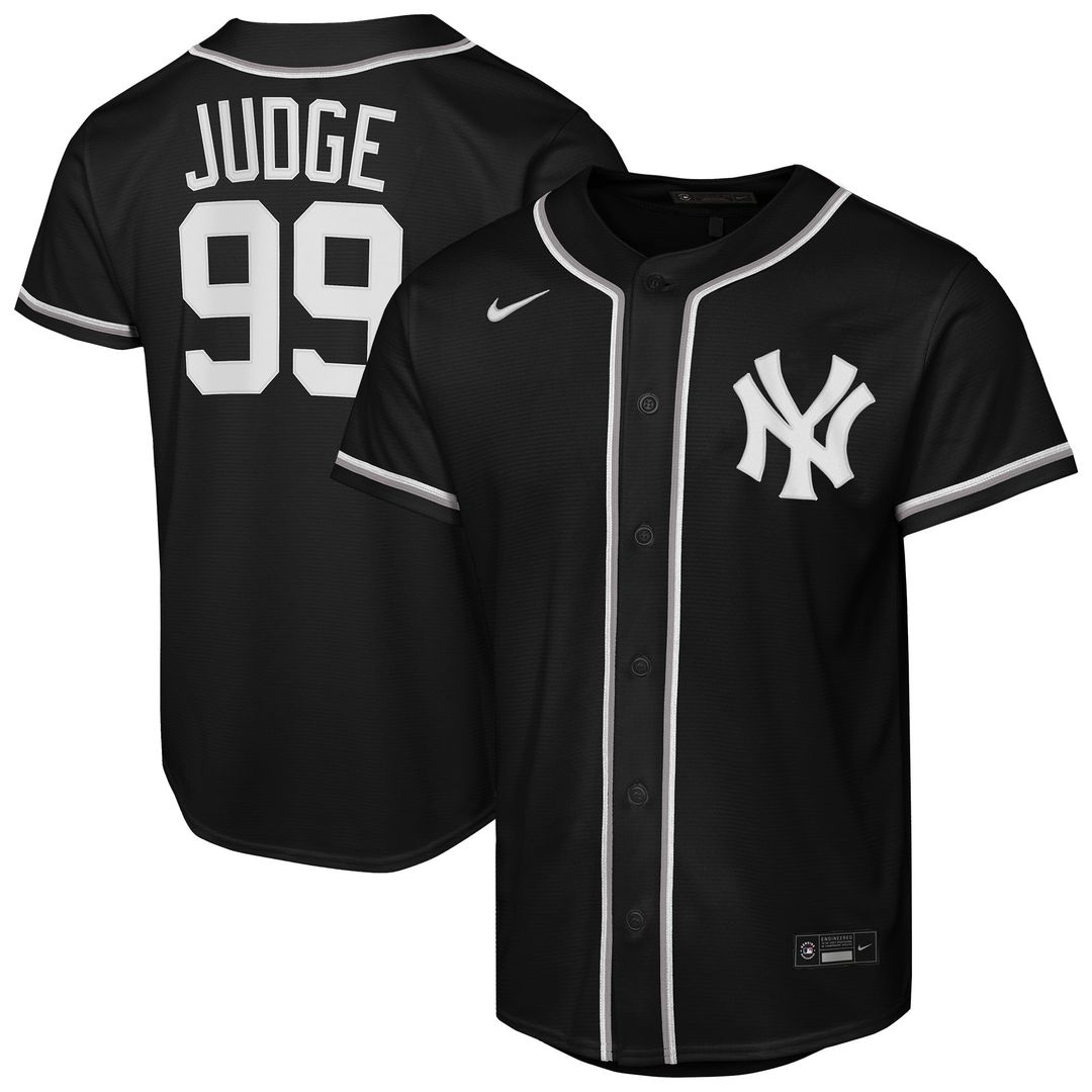 New York Yankees Aaron Judge Youth Fashion Replica Jersey — Black
