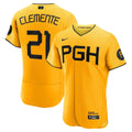 Pittsburgh Pirates Roberto Clemente City Connect Authentic Player Jersey — Gold