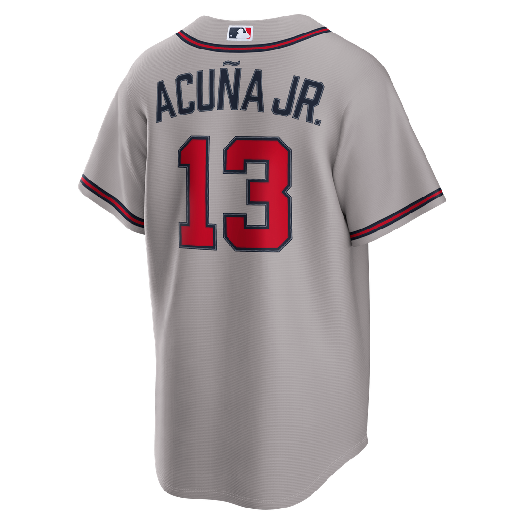 Atlanta Braves Ronald Acuña Jr. Road Replica Jersey — Gray